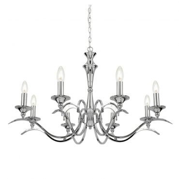 Endon Lighting Endon KORA-8CH 8 Light Chrome Ceiling Fitting