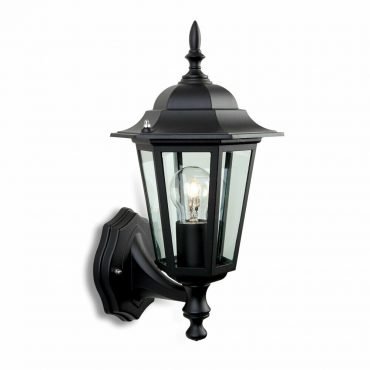 Firstlight FirstLight E100BK 6 Panel Black 1 Light Outdoor Wall Uplight