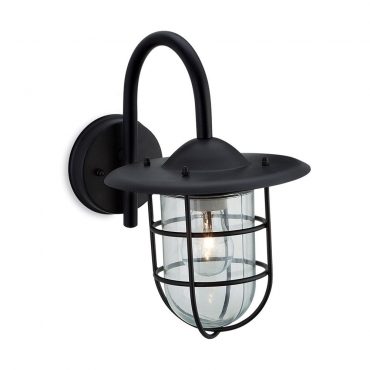 Firstlight 8352BK Cage 1 Light Black Exterior Wall Bracket