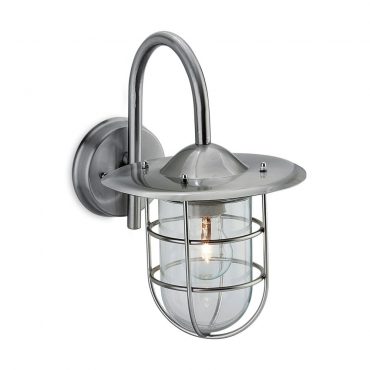Firstlight 8352ST Cage 1 Light Stainless Steel Wall Bracket