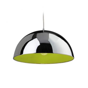 Firstlight 8622CHGN Bistro Chrome and Green Ceiling Pendant