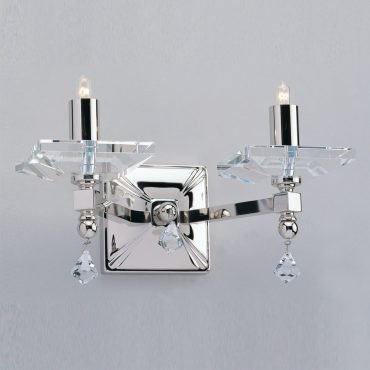 Impex Lighting Impex STH04054/02/WB/N Starlite 2 Light Glass Wall Bracket