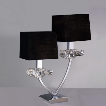 Mantra Lighting Mantra M0790 Akira 2 Light Polished Chrome Table Lamp