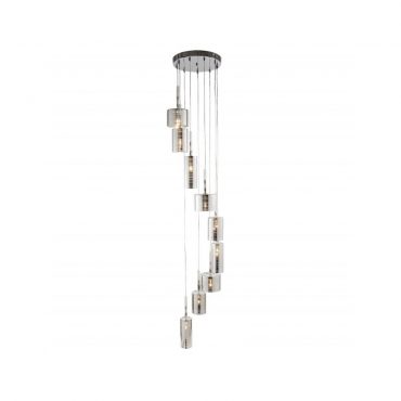 Searchlight 1939-9CC 9 Light Chrome Multi-Drop Pendant