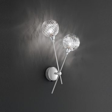 Fran LF2329/2 Protea 2 Light Chrome Wall Light