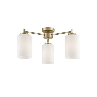 Fran LF2387-3 Decima 3 Light Matt Gold Ceiling Fitting