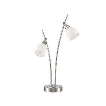 Fran LT982 Lutina 2 Light Chrome Table Lamp