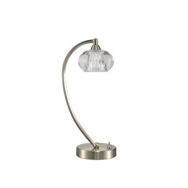 Fran LT987 Ripple 1 Light Satin Nickel Table Lamp