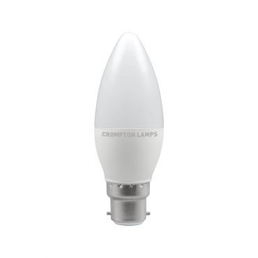 Crompton Lamps Crompton 11298 LED Thermal Plastic 5.5W = 40W Candle BC 2700K