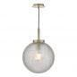 Avari Satin Brass 1 Light Pendant With Clear Frosted Glass