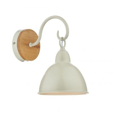 Blyton 1 Light Wall Light Complete With Cream Painted Shade