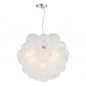 Bubbles Polished Chrome 6 Light Pendant With Frosted Glass