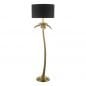 Coco Antique Gold Floor Lamp With Black Shade